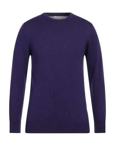 Grey Daniele Alessandrini Man Sweater Dark Purple Size 38 Acrylic, Wool
