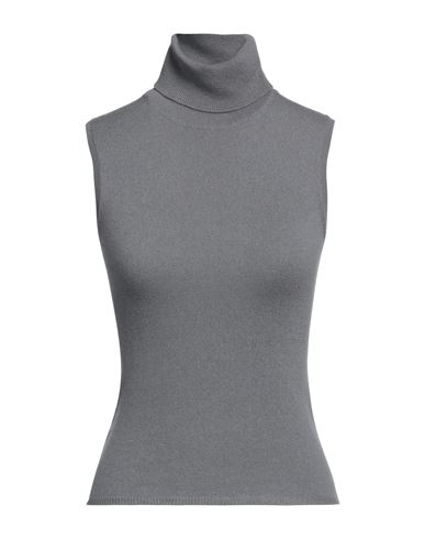 Rossopuro Woman Turtleneck Grey Size 4 Cashmere