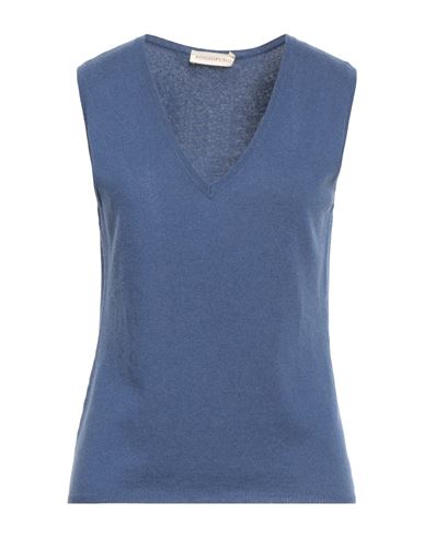 Rossopuro Woman Sweater Slate Blue Size 10 Cashmere