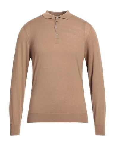 Drumohr Man Sweater Camel Size 38 Cashmere In Beige