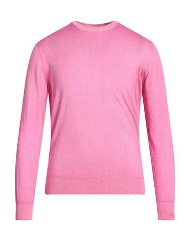 Drumohr Man Sweater Fuchsia Size 42 Cashmere, Silk In Pink
