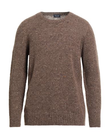 Drumohr Man Sweater Light Brown Size 44 Virgin Wool, Cashmere, Polyamide