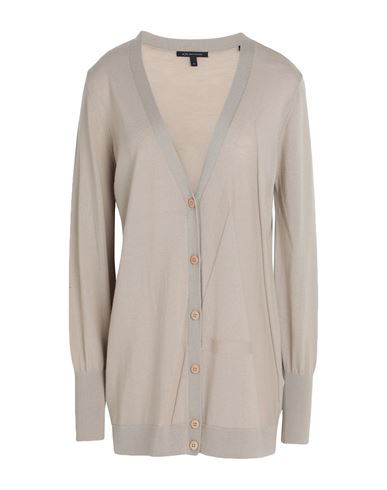 Armani Exchange Woman Cardigan Sand Size M Virgin Wool, Wool, Elastane, Polyamide In Beige
