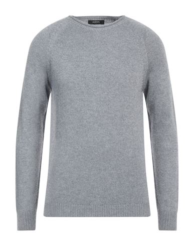 Shop Alpha Studio Man Sweater Light Grey Size S Viscose, Nylon, Wool, Cashmere, Polyester