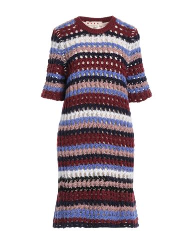 Marni Woman Mini Dress Brick Red Size 4 Synthetic Fibers, Wool, Alpaca Wool, Cotton, Mohair Wool
