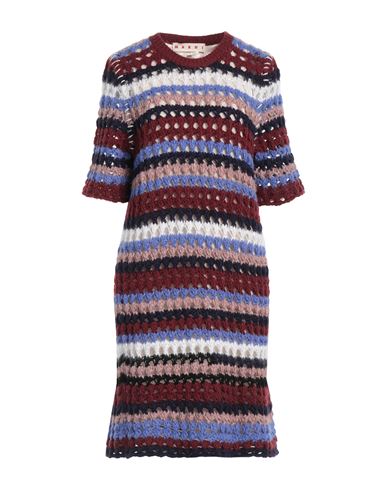 Marni Woman Mini Dress Brick Red Size 2 Synthetic Fibers, Wool, Alpaca Wool, Cotton, Mohair Wool