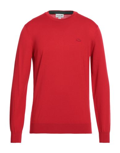 Lacoste Man Sweater Red Size 4 Wool