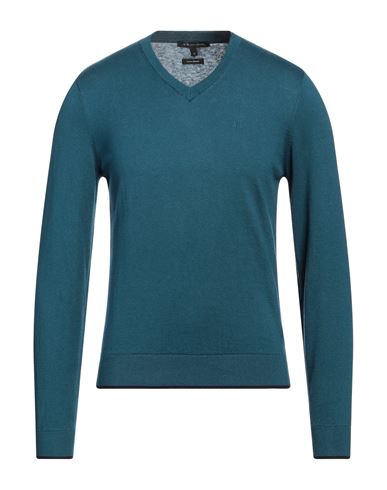 Armani Exchange Man Sweater Deep Jade Size S Cotton, Cashmere, Polyamide, Elastane In Green