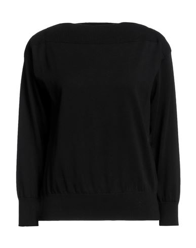 Alpha Studio Woman Sweater Black Size 6 Cotton