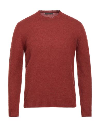 Alessandro Dell'acqua Man Sweater Rust Size Xxl Wool, Nylon In Red