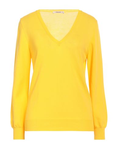 Kangra Woman Sweater Yellow Size 8 Cotton