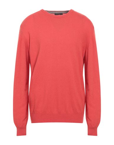 Alessandro Dell'acqua Man Sweater Coral Size 3xl Wool, Nylon, Viscose, Cashmere In Red