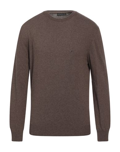 Alessandro Dell'acqua Man Sweater Cocoa Size Xxl Wool, Nylon, Viscose, Cashmere In Brown