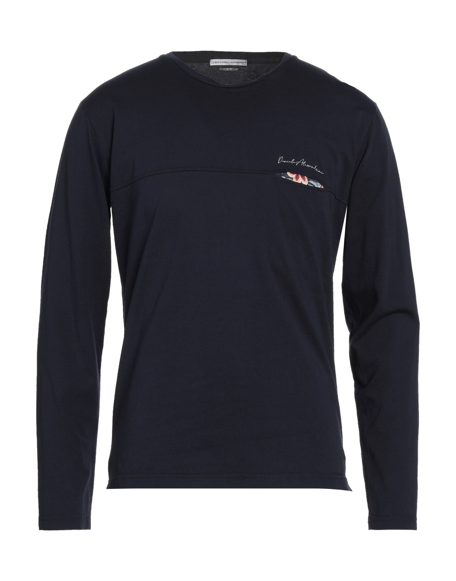 Grey Daniele Alessandrini T-shirts In Dark Blue