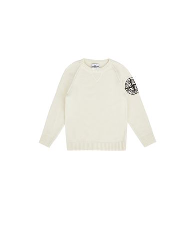 STONE ISLAND KIDS 507A1 Sweater Man Natural White USD 230