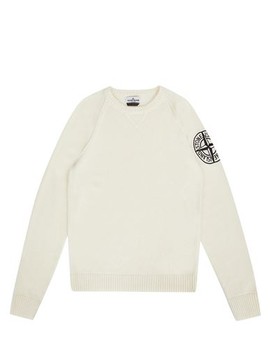 STONE ISLAND TEEN 507A1 Sweater Man Natural White EUR 209