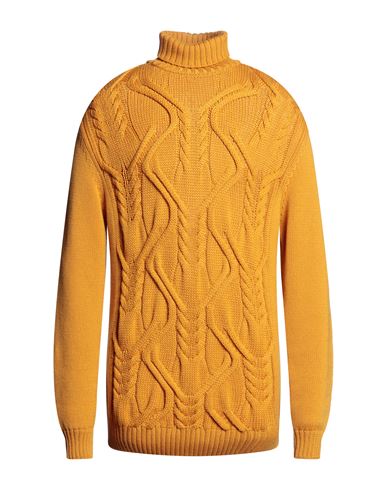 Heritage Man Turtleneck Ocher Size 42 Wool In Yellow