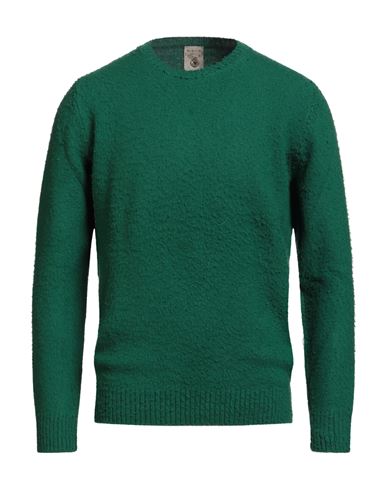 H953 Man Sweater Green Size 40 Merino Wool In Green