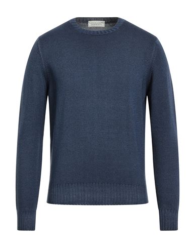 Filippo De Laurentiis Man Sweater Navy Blue Size 38 Merino Wool