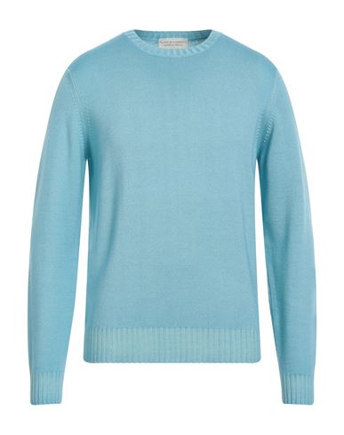 Filippo De Laurentiis Man Sweater Sky Blue Size 38 Merino Wool
