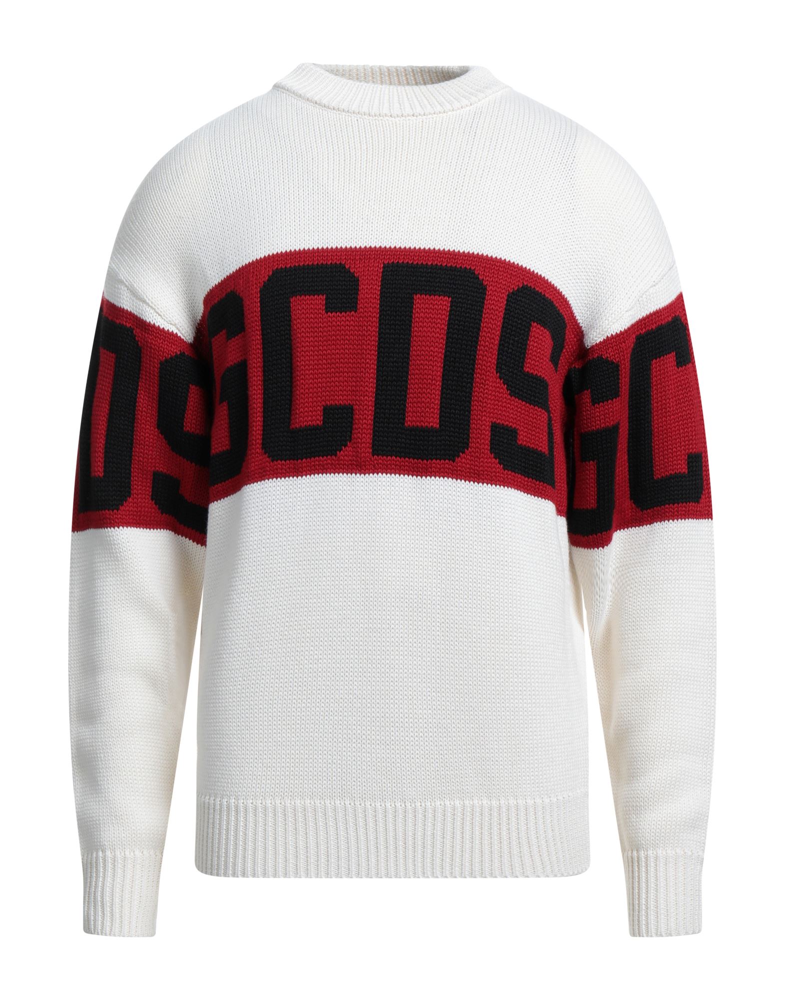 Shop Gcds Man Sweater White Size Xxl Wool, Acrylic