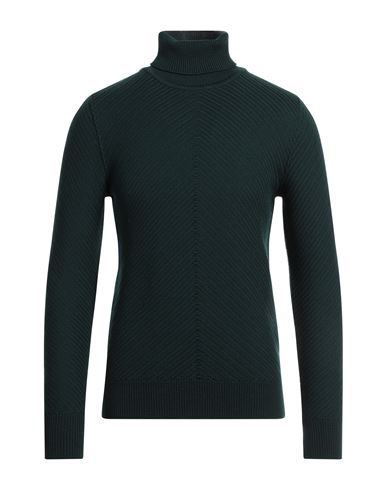 Lardini Man Turtleneck Emerald Green Size S Wool