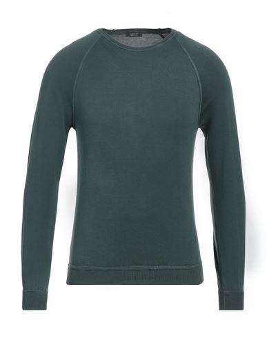 Rossopuro Man Sweater Dark Green Size 2 Cotton