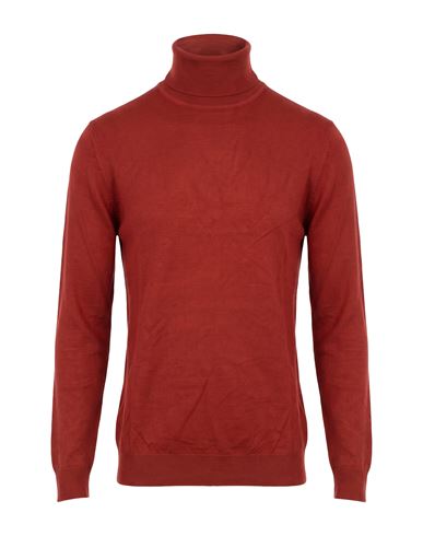 Over-d Over/d Man Turtleneck Rust Size Xxl Viscose, Nylon In Red