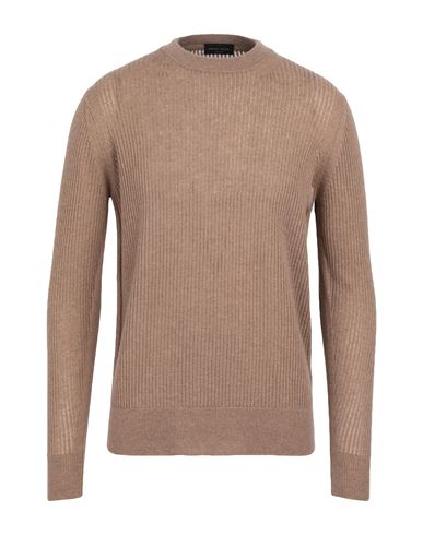 Roberto Collina Man Sweater Sand Size 38 Merino Wool, Cashmere In Beige