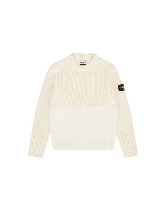 STONE ISLAND JUNIOR 514A6 Tricot Homme Stuc