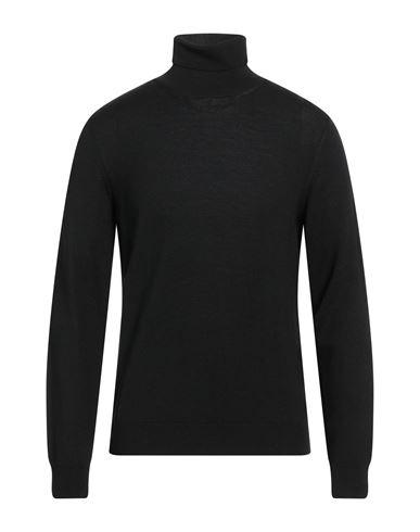 Moorer Man Turtleneck Black Size 48 Virgin Wool In Black