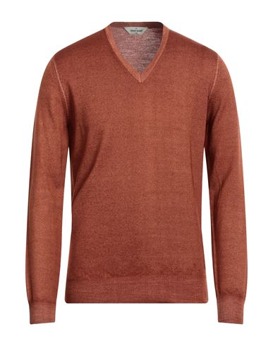 Gran Sasso Man Sweater Rust Size 42 Virgin Wool In Red