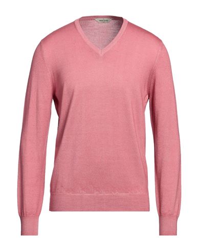 Gran Sasso Man Sweater Salmon Pink Size 42 Virgin Wool