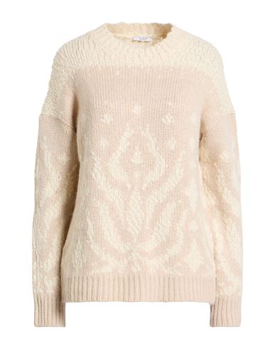 Peserico Woman Sweater Beige Size 12 Virgin Wool, Polyamide, Cashmere, Silk, Baby Alpaca Wool In Neutral