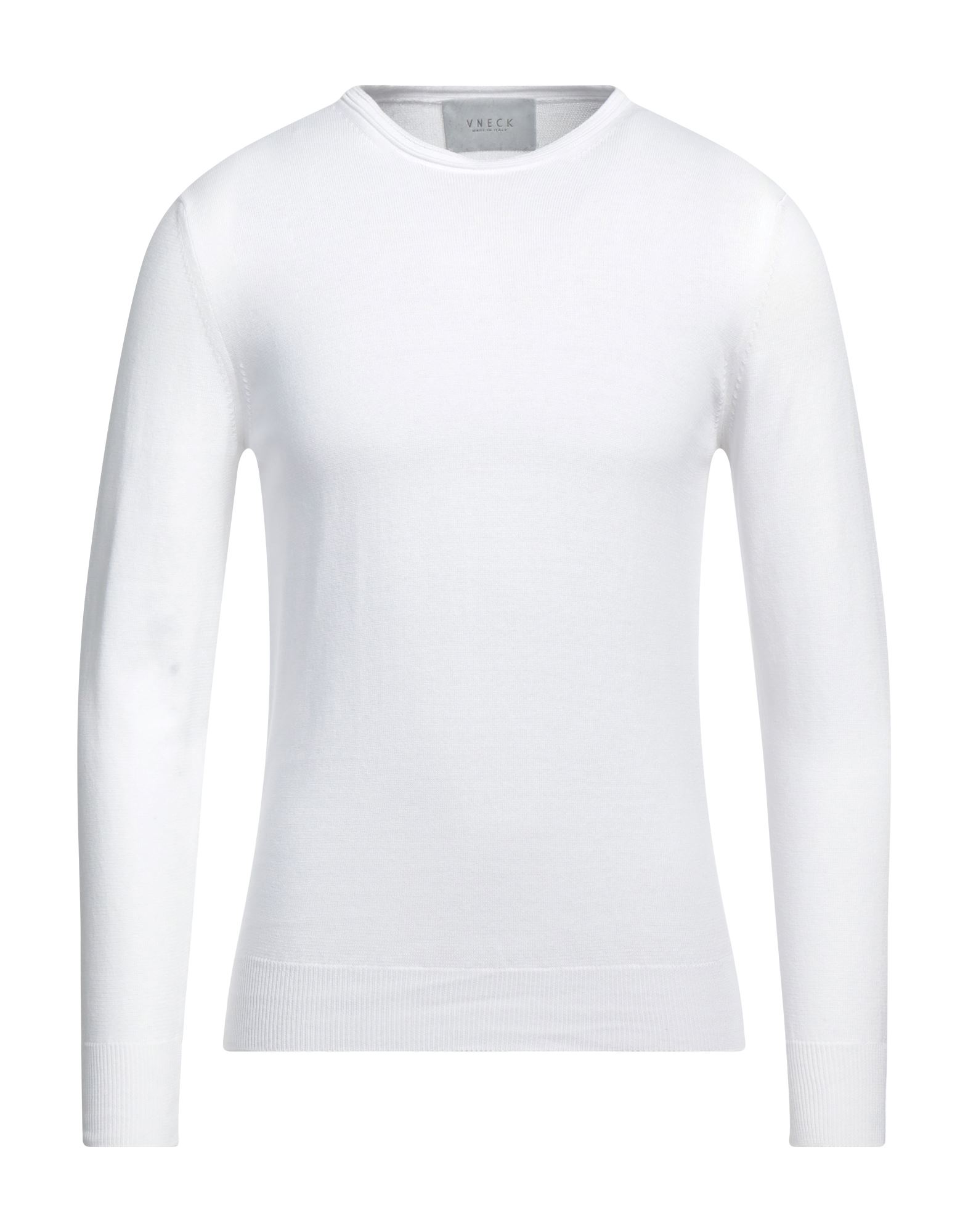 Shop Vneck Man Sweater White Size 40 Cotton