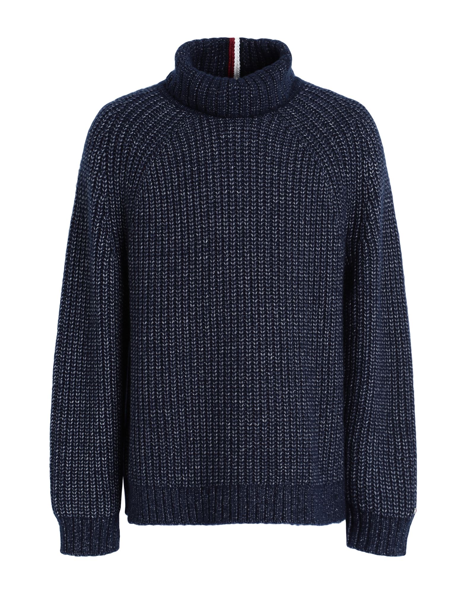 《セール開催中》TOMMY HILFIGER メンズ タートルネック ミッドナイトブルー S コットン 44% / ウール 39% / ナイロン 17%