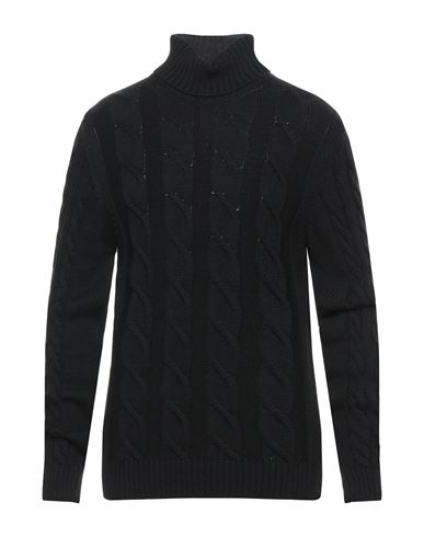 Family First Milano Man Turtleneck Black Size Xl Wool, Polyamide, Acrylic