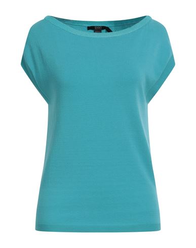 Seventy Sergio Tegon Woman Sweater Turquoise Size 8 Viscose, Polyester, Acetate In Blue