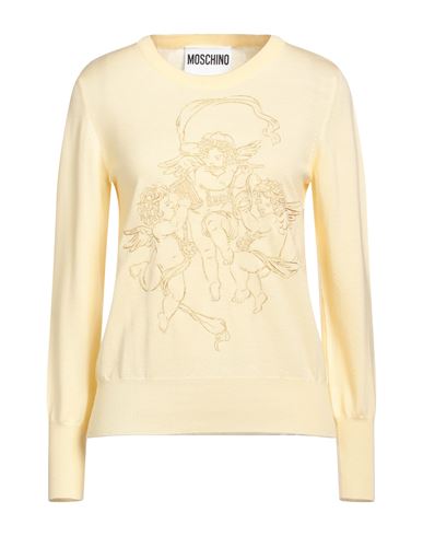 Shop Moschino Woman Sweater Yellow Size 6 Virgin Wool