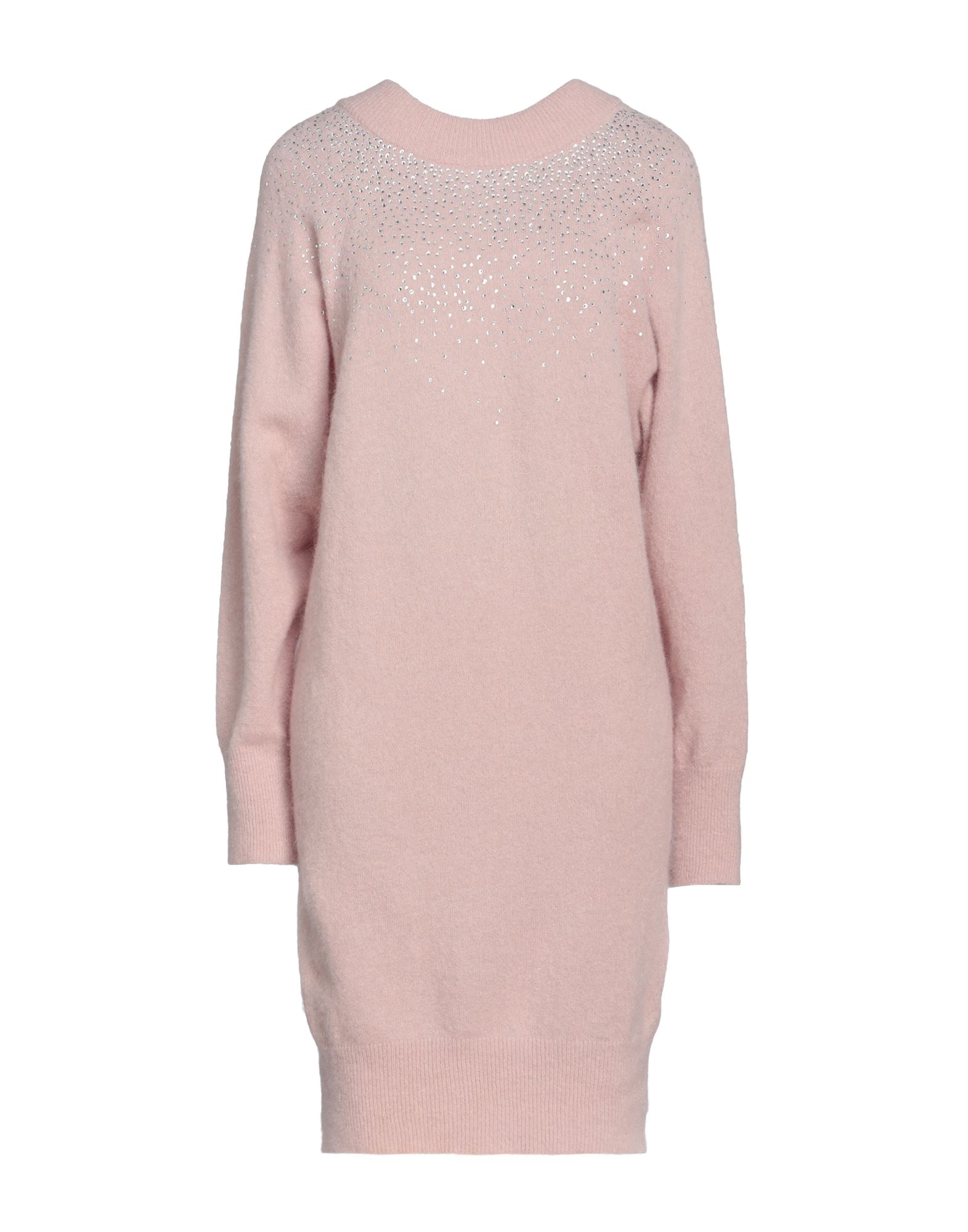 Shop Blumarine Woman Mini Dress Blush Size 4 Mohair Wool, Polyamide, Wool, Elastane In Pink