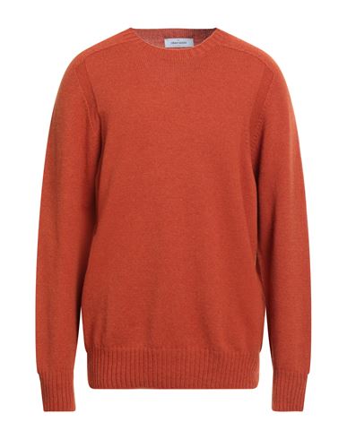 Gran Sasso Man Sweater Rust Size 46 Virgin Wool In Red