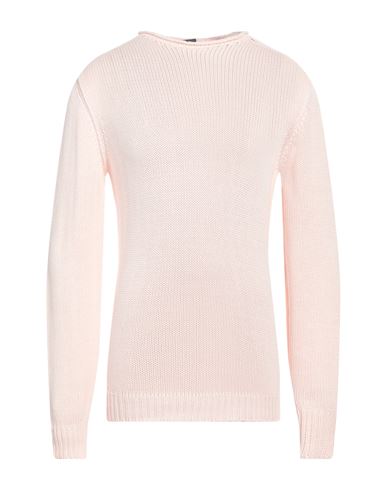 Rossopuro Man Sweater Light Pink Size 5 Cotton