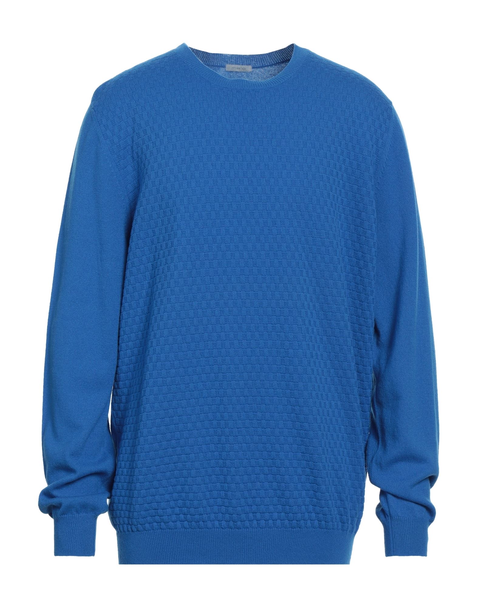 Shop Malo Man Sweater Blue Size 42 Cashmere