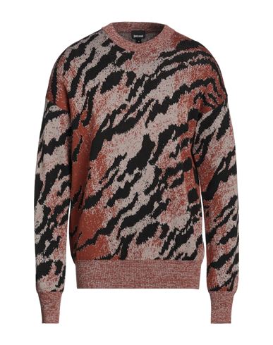 Man Sweater Brick red Size 46 Merino Wool