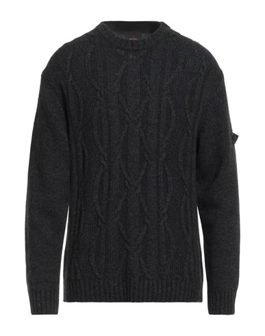 Peuterey Man Sweater Charcoal Size Xxl Wool, Polyamide In Gray