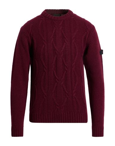 Peuterey Man Sweater Burgundy Size Xl Wool, Polyamide In Red