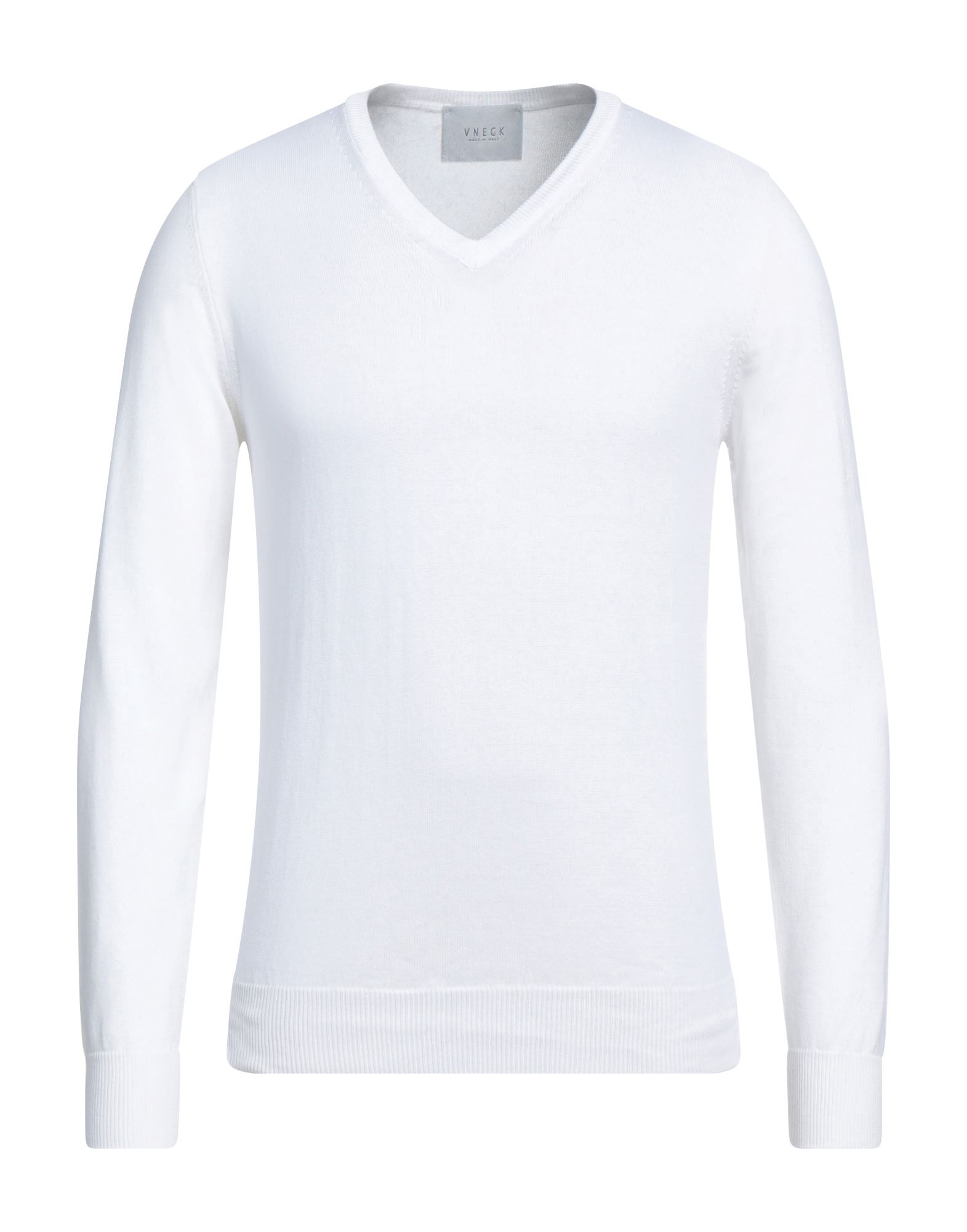 Vneck Sweaters In White