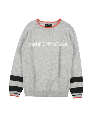 Emporio Armani Toddler Boy Sweater Grey Size 6 Viscose, Cotton, Polyamide, Wool, Cashmere In Grey