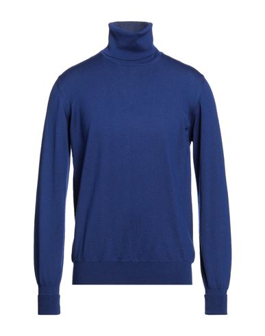 Alpha Studio Man Turtleneck Blue Size 50 Merino Wool