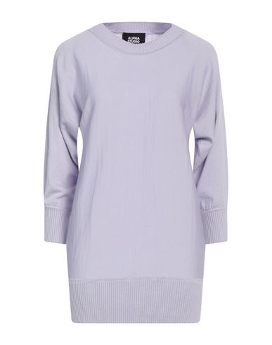 Alpha Studio Woman Sweater Lilac Size 6 Merino Wool In Purple